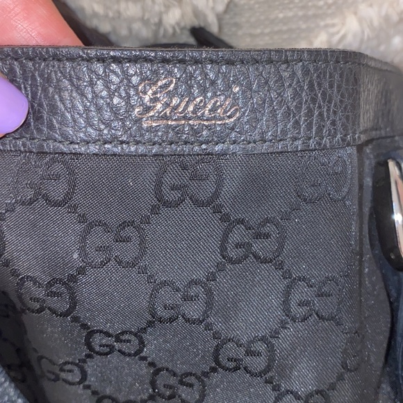 Gucci Handbag GG Monogram Fabric and Leather trim impeccable with cloth dust bag - Picture 5 of 6